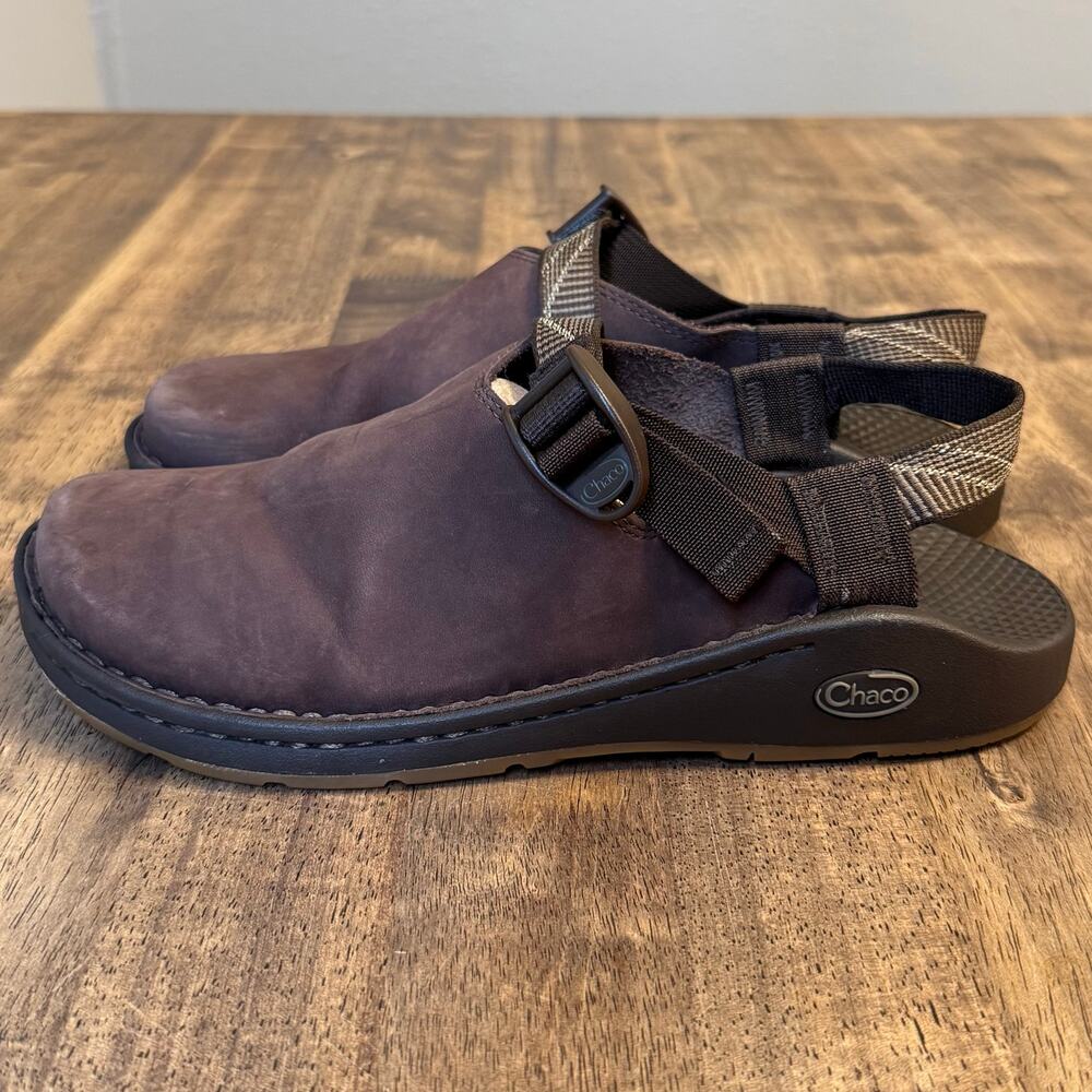 Chaco ToeCoop Hiking Shoes Leather Slip-On Chocolate Brown/Craft Women’s Size 10 - Picture 10 of 13